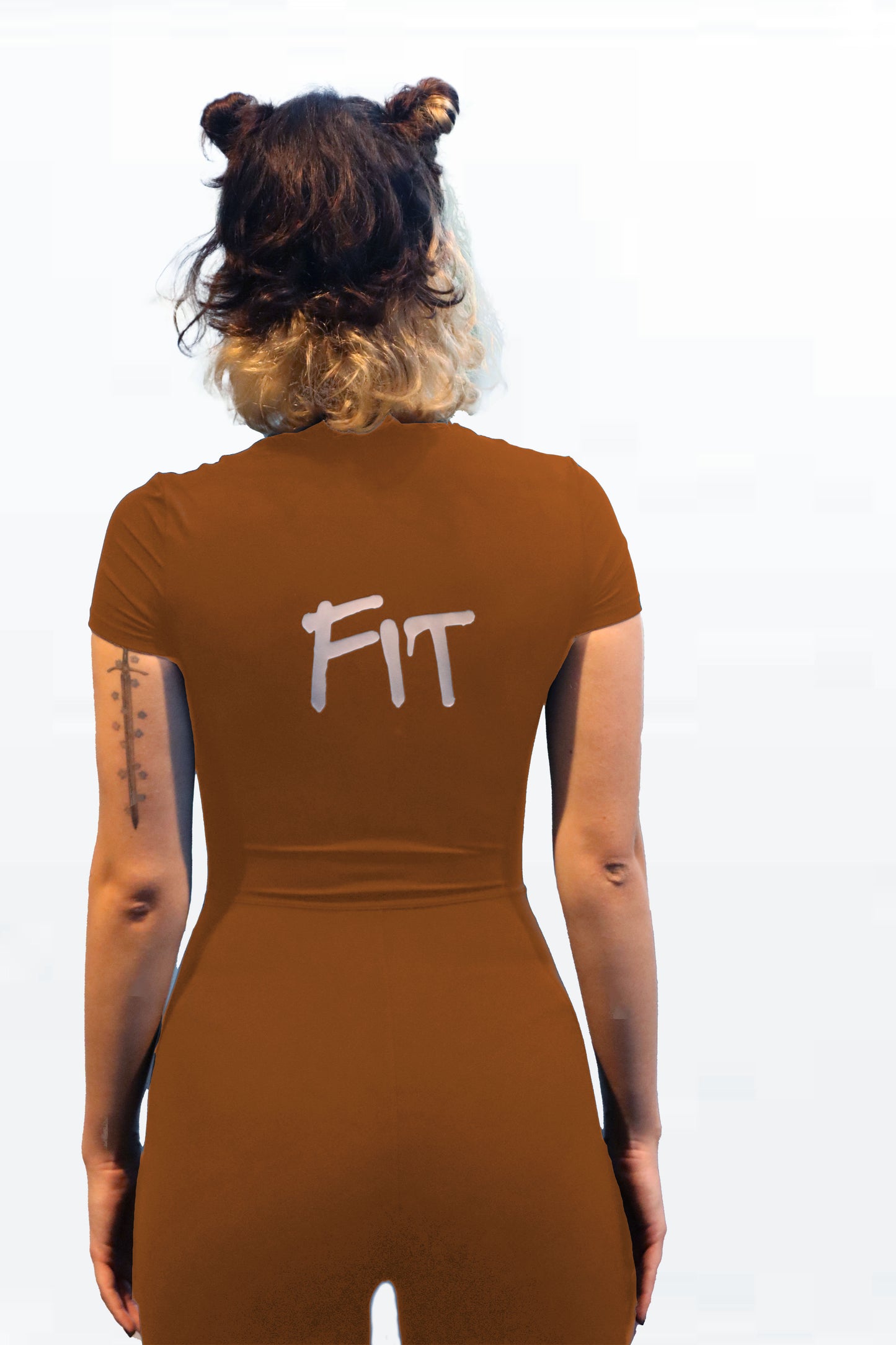 'FIT CORE' Half Zip Women Short Jumpsuit