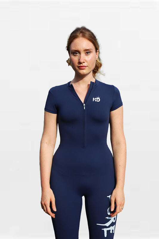 'FIT CORE' Half Zip Women Jumpsuit